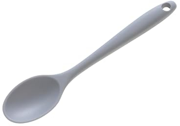 Wiltshire Mini Silicone Serving Spoon, Cooking Spoon, Heat-Resistant Utensil, Non-Stick, Non-Scratch, Pebble Grey, 20.2x4.4x1.8cm