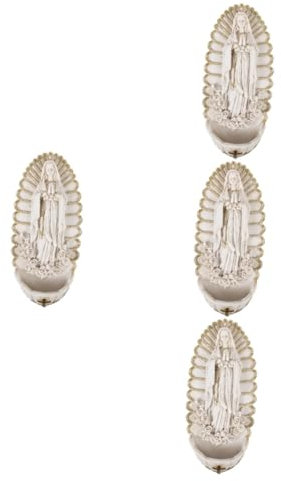 Alipis 4pcs Holy Water Font Wall Hanging Decor Resin Holy Water Font for Church Living Religious Medal Wall Hanging Decor