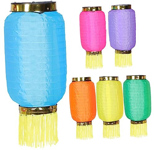 ANDRESLAD 6pezzi Lanterna Giapponese Decorativa Di Colorati Per Ristoranti e Feste Atmosfera Festiva Per Eventi Matrimoni e Decorazioni Domestiche