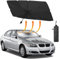 Parasol Coche Delantero Paraguas 140x80cm Practice Parasol Coche Delantero Plegable para la Mayoría de Coches SUV Camiones, Camiones,protección UV