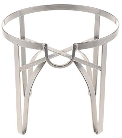 Soporte dispensador de bebidas de metal, soporte dispensador de agua, soporte para cubo de cerveza, con borde curvado, soporte para cubo de té, para el hogar, fiesta (plateado-S)