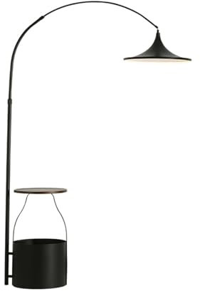 Table Lamp Lámpara de pie Lámpara de pie con Mesa, lámpara de pie Moderna de Arco de Mediados de Siglo con Estante, mesita de Noche con lámpara adjunta, lámpara de Mesa Auxiliar pequeña para lámpara