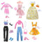 27 Stück Puppen Kleidung und Zubehör Kompatibel mit Barbie, 2 Röcke 2 Lange Ärmel 1 Bustierkleid 2 Lange Hosen 1 Hosenträger 1 Badeanzug 6 Schuhe 12 Accessoires für 11,5 Zoll Puppe Mädchen Geschenk