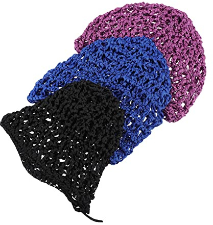 OUNONA 3stücke Pack Schlafhauben Aus Mesh Für Frauen Zum Schützen Von Haaren Beim Schlafen Und Waschen Gehäkelt Für Haarschutz Und Tägliche Verwendung