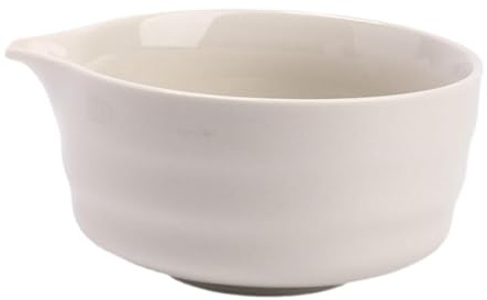 Gralara Matcha Schale, Tee Rührschüssel mit Ausgießer, Geschenkidee für Freunde Und Familie, Weiß