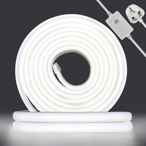 KISUFU 220V COB Neon Led Strip Light, 288 LEDs/m Waterproof IP67 Rope Lights 50cm Flexible Cuttable for Bedroom Garden Kitchen Mirror Outdoor Indoor Decor Decoration.