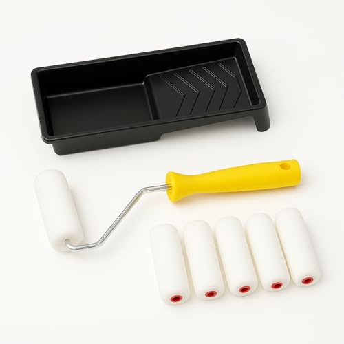 Paint Roller Set – 11.6 Large Roller, 6 Refill Sleeves, Bracket & Tray – Complete Roller Set for Painting Walls, Ceilings & Furniture – Decorating Tool Kit UK (1)