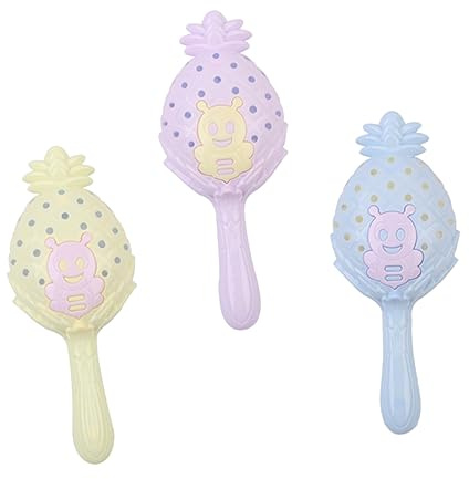 ERINGOGO 3 Stück Rasselspielzeug für Babys 0-3 Monate Pädagogisch Frei mit Angenehmem Griff Lernspielzeug für Neugeborene und Kleinkinder Entwicklung der Feinmotorik Geschenk für Babyparty und Alltag