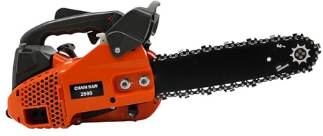 Motosierra de gasolina de 12 pulgadas, 900 W, motor de 25 cc de 2 tiempos, 9000 rpm, 1,2 CV para cortar madera, podadora
