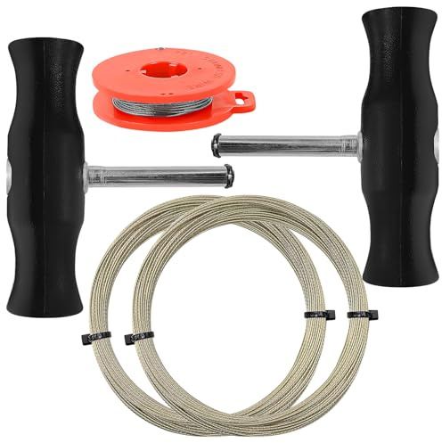 Yonality 5 Outils de Retrait de Pare-Brise, Outil de Dépose de Vitres de Voiture, 3 Pièces Fils de Coupe et 2 Pièces Poignées de Vitre pour Fenêtre de Pare-Brise,Convient aux Pare-Brise de Divers Modè