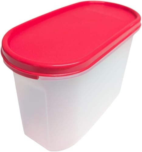Tupperware Eidgenosse Oval Eidgenossen Rund Kompaktbehälter Vorrat Modular Kühlschrank System Eidgenosse 1,1 Liter transparent rot
