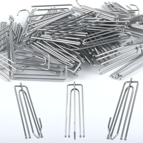 30 st veckkrokar för gardinkrokar rostfritt stål metall duschdraperikrokar gardiner krokar med 4 pinnar pleater gardinkrokar hem badrum fönstergardiner dörrgardiner duschdraperier (30, silver)