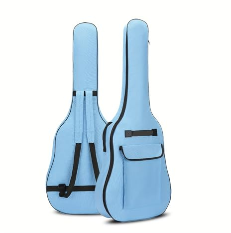 SHBHWS Vadderat gitarrfodral 5 mm för 40/41 tums gitarrer, justerbara remmar, gitarrtillbehör, Färg: blå, Taille unique, En stil