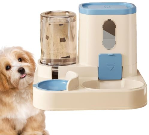 Distributeur Automatique de Nourriture et d'Eau Set Distributeur Nourriture | Mangeoire Set Gamelle D'Eau Automatique Abreuvoir Pour Petits Chiens Chats Animaux