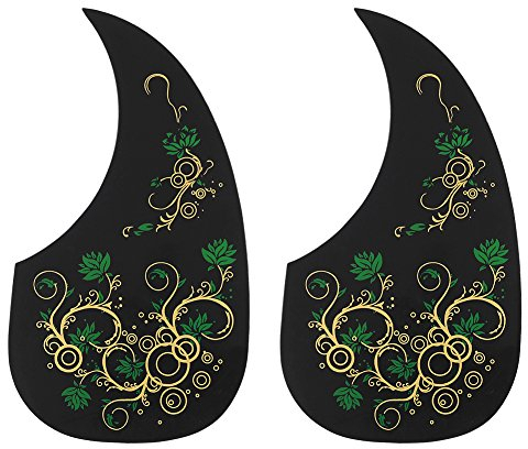 Dilwe 2 Stück Gitarre Pick Guard, Selbstklebende Drop-Form Schlagbrett für 40 41 Folk Gitarre