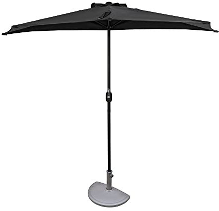 Island Umbrella Lanai Halbschirm, Schiefergrau, 9', Modern