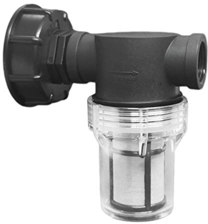IBC Tank Adapter Auslaufhahn Gartenschlauch Filter, Plastik Kugelhahn Schlauchanschluss Wasserhahn Filteranschluss für Gartenschlauch Regentonnen (6 Punkte/Innendraht)