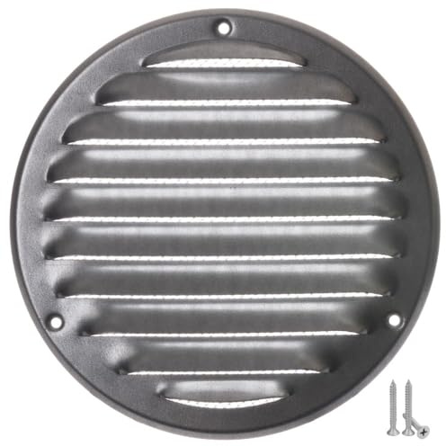 Ø 125mm Rotonda Griglia di Ventilazione in Acciaio Zincato - Griglie D'Aerazione con Rete Anti Insetti