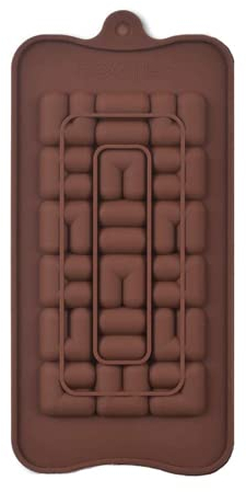 Selecto Bake Silicone Chocolate Bar Mould, Break Apart Chocolate Homemade Protein and Energy Bar Mould
