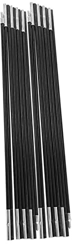 192,2 set 9 sektioner tältstång,9 tum Utomhuscamping Glasfiberstång Dubbla presenningsstänger Familjetältpålar Stödramar Kit för utomhuscamping, vandring, picknick