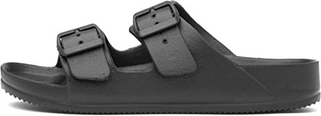 Shoe Zone - Shelly Womens Black Double Buckle EVA Sandal - Size 7 UK - Black