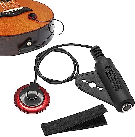 Violin-Mikrofon-Tonabnehmer - Instrumentenkontakt-Tonabnehmer mit 1/4 Klinke,Professionelle störungsfreie piezoelektrische Kontakt-Tonabnehmer für Gitarren-Banjo Nupaque