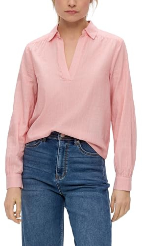s.Oliver skjortblus av bomullsviskosblandning, ROSA, 44