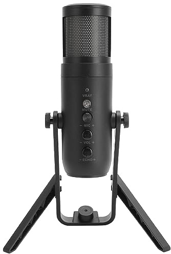 USB Mikrofon, Gaming Mikrofon mit Nierencharakteristik und RGB Licht, Geräuschunterdrückendes Computer Kondensatormikrofon für PS5 Zum Aufnehmen von Podcasts, Streaming, Chatten