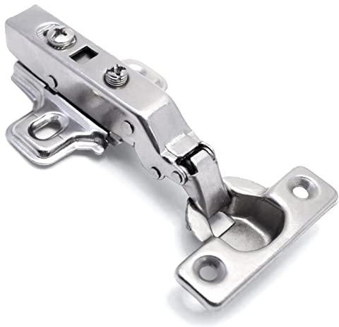 SBTRKT 26 mm 95°-Schrankscharniere, silberfarbene, sanft schließende, hydraulisch gedämpfte Scharniere for Kleiderschränke, Weinschränke, Vitrinen usw (Color : Full Overlay)
