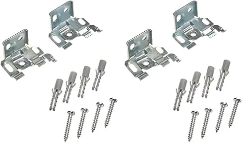 Gardinia Träger für Jalousien mit 25 mm Oberschienen, Für Decken- oder Wandmontage, Montage mit Schrauben und Bohren, Metall, Verzinkt, 2 Stück (Packung mit 2)