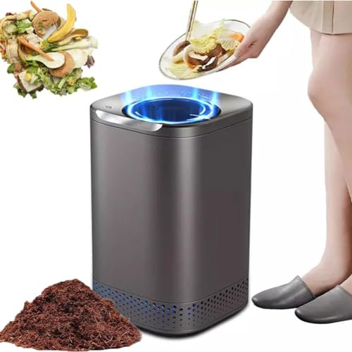 Composteur de déchets de cuisine, broyeur de nettoyage des déchets alimentaires, bac de compostage pour la maison et la cuisine, composteur de cuisine intelligent d'une capacité de 2,5 L, cycleur
