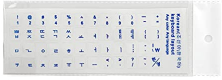 Asukohu Transparente Aufkleber, 6 Farben, nur koreanische Sprache, transparente Tastaturabdeckung, Buchstabe mit Laptop-Notebook-Zubehör, koreanische Tastatur-Aufkleber für transparenten Hintergrund