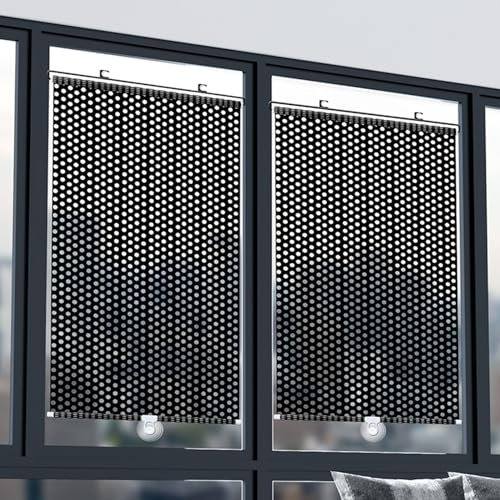 jiajulashou123 Sonnenschutz Rollos Saugnapf Rollo Innen Tragbare Sonnenschutzrollo Isolations Verdunklungsrollo Mit Saugnäpfen UV-Schutz Ohne Bohren für Fenster,Auto (50x125cm)
