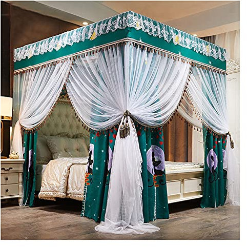 TEmkin Prinzessinnen-Bettvorhänge, Kingsize-Betthimmel, Moskitonetz, Himmelbetthimmel, Mädchen-Betthimmel für Schlafzimmer mit Metallhalterung (1,8 × 2,2 m/5,9 × 7,2 Fuß)