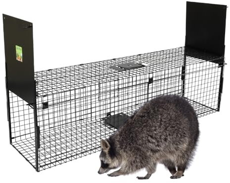 Waschbärfalle Doppeltür Lebendfalle Marder Fuchsfalle Eichhörnchenfalle Drahtfalle Tierfalle Hasenfalle Wetterfest 120