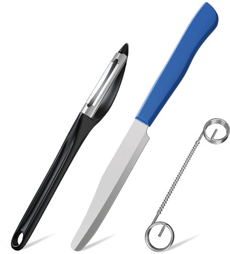 Plys Zaubermesser Tomatenmesser und Schäler 2-Stück: Zaubermesser Italien Multifunktions Schnell Schneide Messer Obstmesser Gemüseschneider für Gurke,Karotte