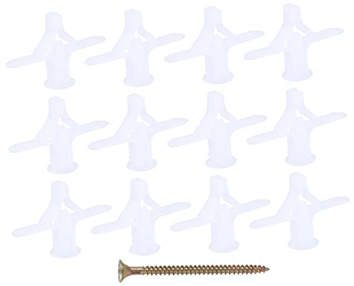 LAPYAPPE 100pezzi Fissaggi Per Cartongesso Con Viti Ancoraggi Leggeri Per Pareti Cava Facile Installazione e Design Speciale Per Maggiore Stabilità