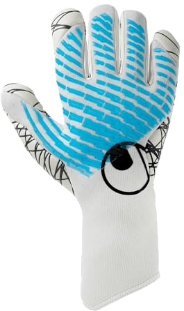 uhlsport Fußball Torwarthandschuhe Fangmaschine Cybertec - Ultragrip HN, weiß/cyberblau/schwarz, 11