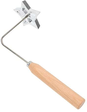 Warmhm Stampi in Lega di Alluminio per Friggere Timballi con Manico in Legno Utensile Cucina per Polpette Fritte Frittata e Pancake Resistente e Non Adesivo per Casa Ristorante e Snack Ba