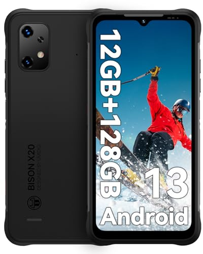 UMIDIGI NFC Rugged Smartphone Android 13, 12GB RAM+128GB ROM(1TB), 6000mAh, 6.53 HD+, 20MP Camera Phone with IP68/69K Waterproof 4G Dual Sim-free&Unlocked Mobile Phones, OTG, GPS, BISON X20