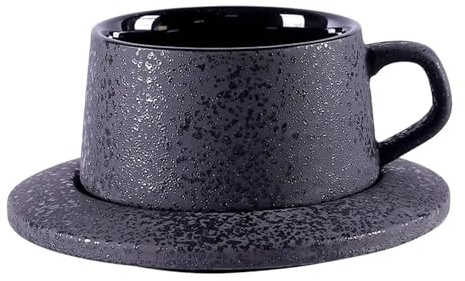 AHUFGN Cup And Saucer Set Frosted Coffee Cup And Saucer Set Ceramic Plate Breakfast Cup