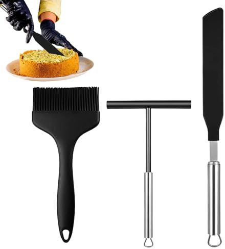 Spatola per Crêpes,Set di 3 spatole in silicone per crêpes | Utensili da cucina resistenti al calore per principianti e uso quotidiano in cucina e ristoranti