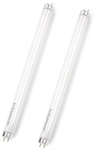 2 Pack 15W Fluorescent Tube, T8 Cool White 4000K, Size 450mm, G13 Base Low Energy Consumption Tube Light, Emergency Energy Saving Light for Kitchen, Bathroom, Cabinet, Garage