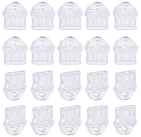 SUNNYCLUE 1 Box 100Pcs Type C Dust Plug Clear Charging Port Cover Bulk Transparent PVC Plastic Charger Port Caps Protectors General Covers for Cellphones Earphones Laptops E-Reader Accessories Adults