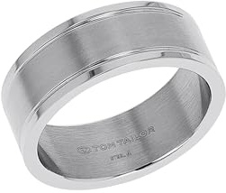 Tom Tailor Ring für Herren, Edelstahl, 8 mm, silber, Geschenkidee, kommt in Schmuck Geschenk Box, 2100663