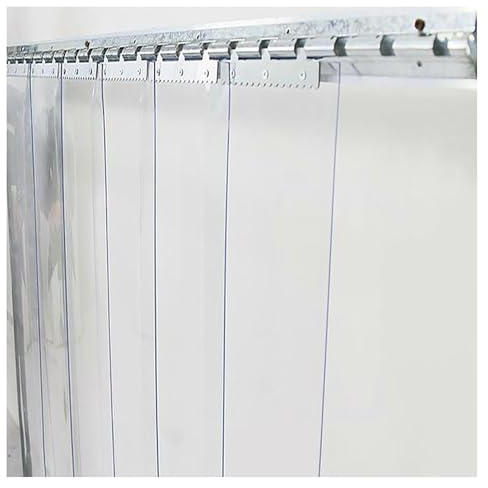 PVC Streifenvorhang Komplettset，Klarer PVC Gefriervorhang，Industrievorhang Lamellen，winddichter transparenter gefriervorhang，lamellenvorhang pferdestall(105x240cm/41.34x94.49in)
