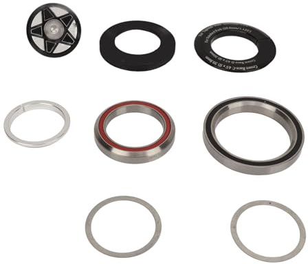 Kit de casque de vélo en aluminium, traitement CNC, écrou étoile pour tube de direction conique de 41,8 à 52 mm avec fourche droite de 28,6 mm ou fourche conique de 1,5 pouces