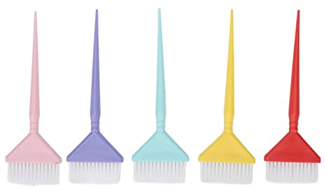 petjoyful 5PCS Pennello per tinture per capelli Maniglia smerigliata Setole morbide Strumento ergonomico per colorare i capelli per la casa del salone Tintura fai te