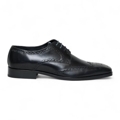 Infinity Leather Zapatos Oxford Derby Brogue de Cuero Luca para Hombre, Estilo Formal, para Boda y Oficina