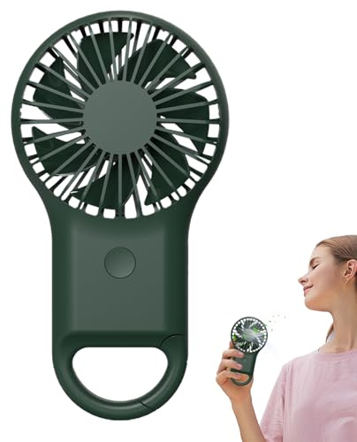 Ventilador De Mano Con Pilas - Ventilador Silencioso Con Carga USB | Ventiladores Faciales Compactos Para Viajes | Potentes Ventiladores Portátiles De Escritorio Pequeños Para Exteriores, Camping, Pla
